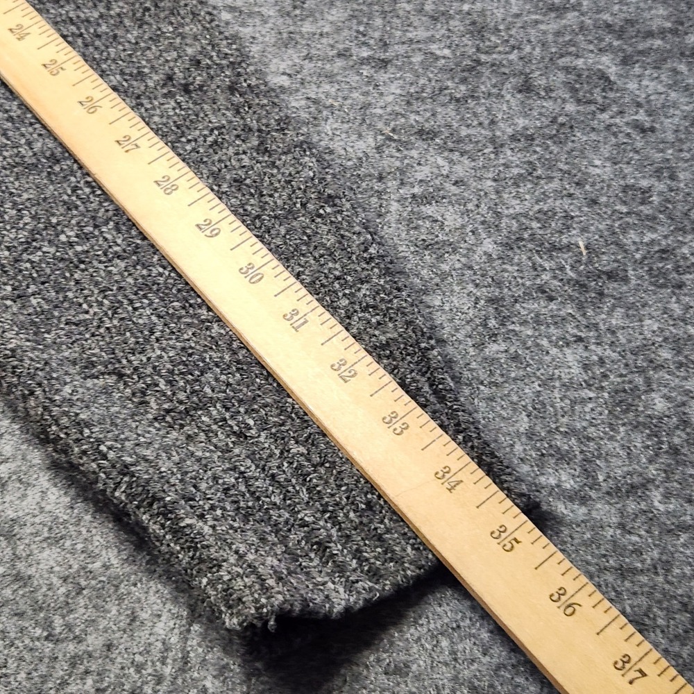 LL Bean Mens Lambswool Ragg Wool Henley Pullover Sweater Gray Large - Picture 8 of 8